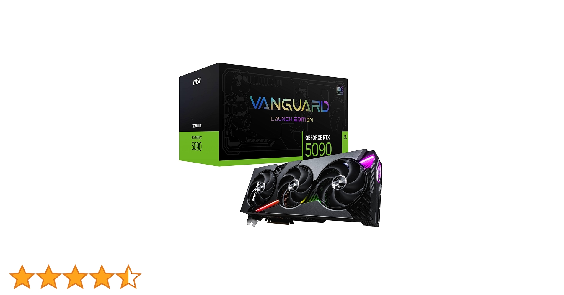 Amazon.co.jp: MSI GeForce RTX 5090 32G VANGUARD SOC LAUNCH EDITION